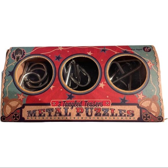 Toy Tangled Teasers Metal Puzzles Girl Boy Gifts  Amazing BiZarro Bell & Curfew - Picture 1 of 11